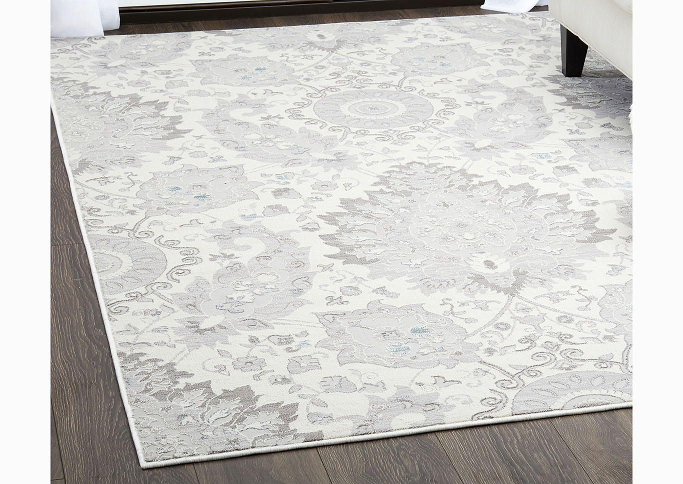 Home Dynamix Christian Siriano Brooksville Lambeth Transitional Area Rug 7'9"x10'2" Textured Ivory/Blue/Gray,Home Dynamix